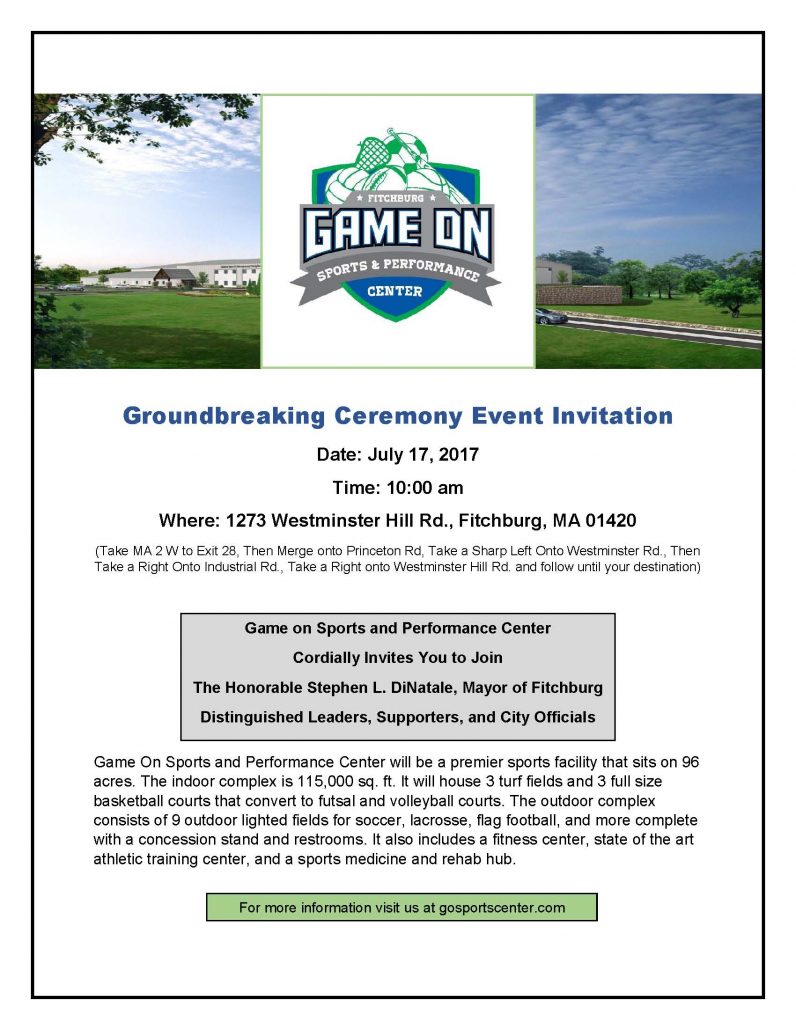 Groundbreaking Ceremony Event Invitation 17 North Central