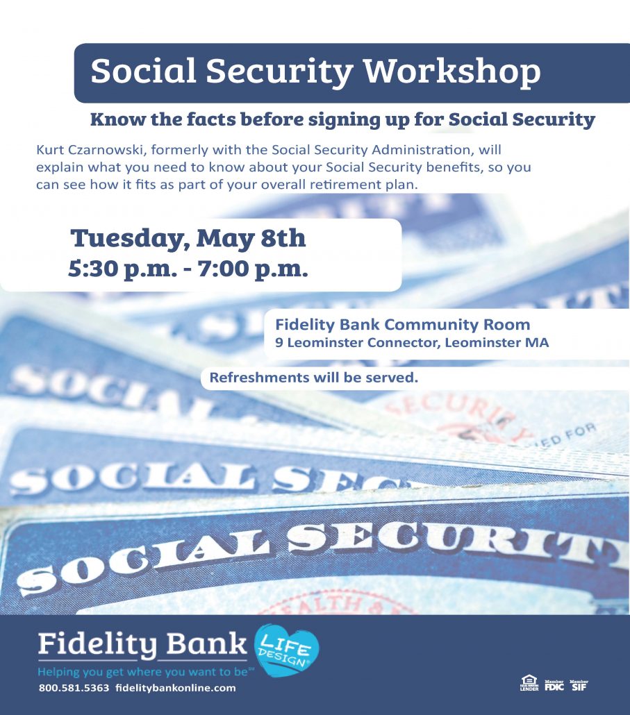 Flyer for Social Security Workshop - North Central Massachusetts ...